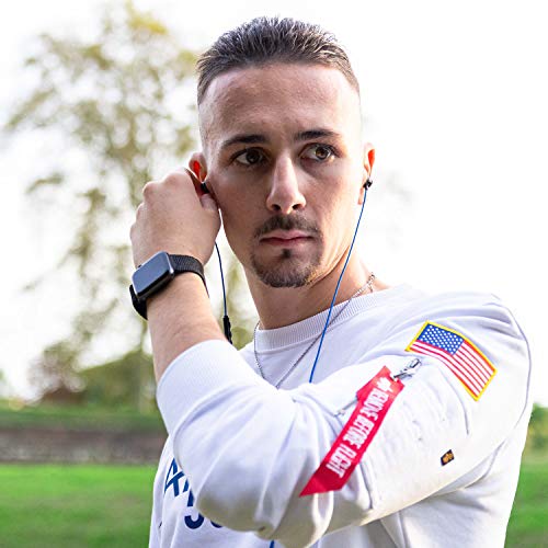 LUDOS Clamor Wired Earbuds in-Ear Headphones, 5 Years Warranty, Earphones with Microphone, Noise Isolating Ear Buds, Memory Foam for iPhone, Samsung, School Students, Kids, Women, Small Ears - Blue - color: Blue, style: 3.5 mm