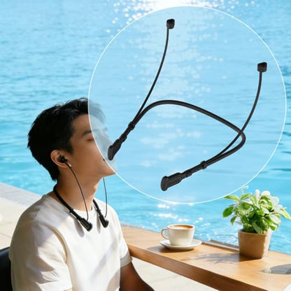 Geiomoo Silicone Anti-Slip EarHooks for Samsung Galaxy Buds 3 FE (2025) Ear Hooks, Galaxy Buds 3 Pro Ear Hooks, Galaxy Buds 3 Ear Hooks, Soft Anti-Loss Sports Earbuds Ear Tips Covers (Black)