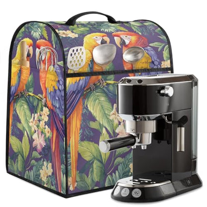 Tropical Tree Flower Parrot Kitchen Aid Mixer Cover - 6-8 Quarts Compatible Stand Mixer Dust Cover - Zipper Pocket Organizer Bag - color: Bird