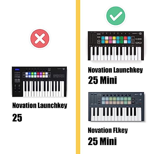 co2CREA Hard Travel Case Replacement for Novation Launchkey Mini MK3 / FLkey Mini 25-Key MIDI Keyboard Controller - style: Launchkey Mini MK3 MK2 Case