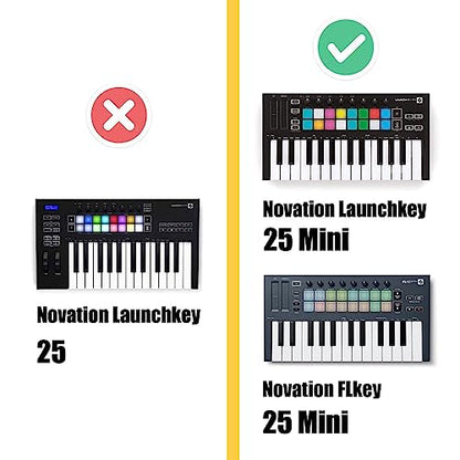 co2CREA Hard Travel Case Replacement for Novation Launchkey Mini MK3 / FLkey Mini 25-Key MIDI Keyboard Controller - style: Launchkey Mini MK3 MK2 Case