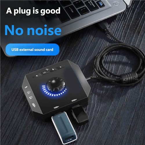 USB External Sound Card Plugs and Play Adapter Not Driver Required for Desktop PC Laptop USB Card - color: White