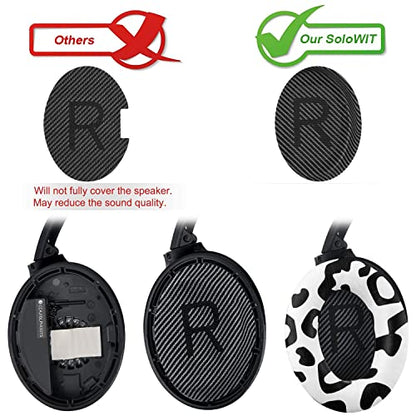 Replacement Earpads Cushions for Bose QuietComfort 35 (QC35) & Quiet Comfort 35 II (QC35 ii) Headphones, Ear Pads with Softer Leather, Noise Isolation Foam, Added Thickness (Snow Leopard) - color: Snow Leopard