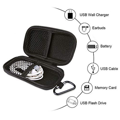 Durable MP3 Player Case, USB Flash Drive Case Bag Portable Storage Case - color: Black