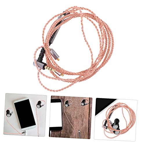 Multifunctional DIY Headset Cable with Microphone Soft Durable Replacement Wire for Gaming and Audio Compatible with Mmcx Earphones and Headsets