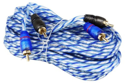 Rockville RTR172 17 Foot 2 Channel Twisted RCA Cable Pair, 100% Copper - size: 17 Foot