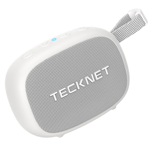 TECKNET Portable Bluetooth Speaker with Deep Bass, IP67 Waterproof Shower Speaker, 30H Playtime, Magnetic Design, TWS Pairing Wireless Speaker for Home & Outdoor,White,New - color: White
