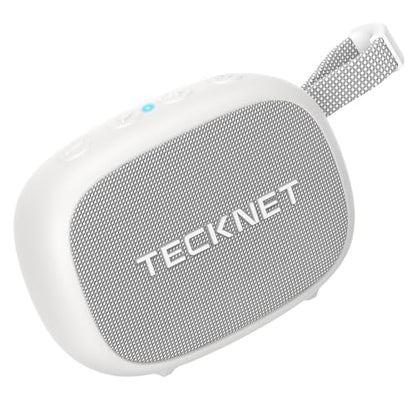TECKNET Portable Bluetooth Speaker with Deep Bass, IP67 Waterproof Shower Speaker, 30H Playtime, Magnetic Design, TWS Pairing Wireless Speaker for Home & Outdoor,White,New - color: White