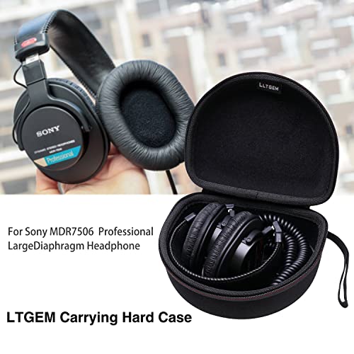 Case for Sony MDR7506 Professional Large Diaphragm Headphone Black | Hard Carrying Travel Case for Sony MDR7506 Professional Large Diaphragm Headphone - color: 2.Black