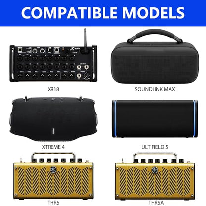Musiin Digital Mixer Speaker Commuter bag Compatible with Behringer XR18 | Compatible XR12,XR16,Sony ULT FIELD 5,FIELD 3,JBL Xtreme 4,Bose SoundLink Max,Yamaha THR5/5A, Essential for Daily protect