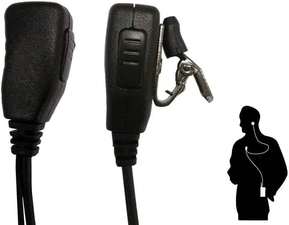 2 Pin FBI Earpiece for Walkie Talkie with Clear Sound PTT MIC&Soft and Comfort Acoustic Tube for UV-5R BF-F8HP BF-888S, Kenwood TK3230 Two Way Radio (2 Packs) - style: 2 packs