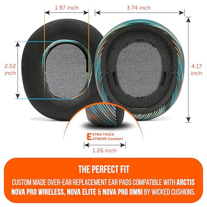 WC Freeze Nova Pro Wireless - Earpads for Arctis Nova Pro Wireless & More | Made by Wicked Cushions | Also fits SteelSeries Nova Elite & Nova Pro Omni(Doesn't Fit Other Models) | The Simulation - color: The Simulation