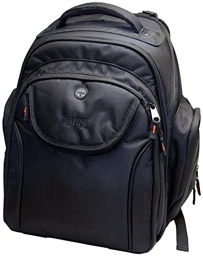 Gator Cases Club Series Backpack for DJ Equipment with Laptop Section and Bright Orange Interior; Large (G-CLUB BAKPAK-LG) - size: Large Backpack