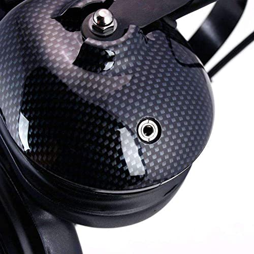 Rugged Radios H42-CF Carbon Fiber Behind The Head Two-Way Radio Headset with Dynamic Noise Cancelling Microphone, Push to Talk, and 3.5mm Input Jack for Music & MP3 Players | Two-Way Radio Headset with Clear Hear Speakers, Noise-Canceling Mic, PTT, 3.5mm