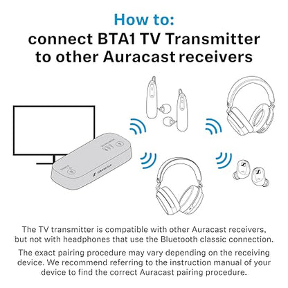 Sennheiser RS 255 TV Headphones + Transmitter Bundle Virtual Surround Sound - style: Headphone/Transmitter Bundle