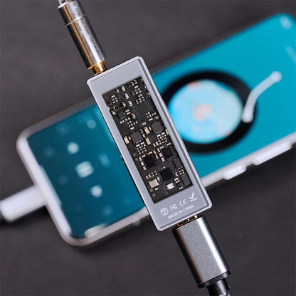 S.M.S.L D10 Audio Portable Mini Decoder Earphone Amplifier 2*CS43131 Chip 3.5mm Headphone Jack and 4.4mm Balanced Jack 500mW Output DSD256 32Bit/384kHz Connectable to PC Mobile Phone (Grey)