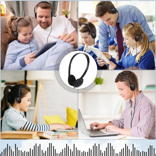 10 Pack USB C Headphones Bulk for Classroom Kids, Wired On Ear - color: Black, size: 10 Pack