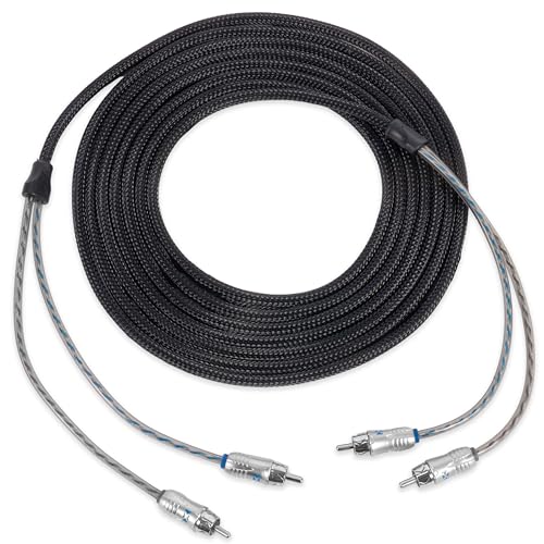 NVX XIX27 | Oxygen Free Copper Double Twisted Pair X-Series with Shielded Noise Reduction and Split-tip Silver-Plated Machined ends - size: 2 Channel- 23 ft.