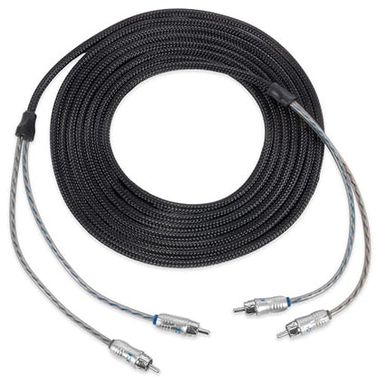 NVX XIX27 | Oxygen Free Copper Double Twisted Pair X-Series with Shielded Noise Reduction and Split-tip Silver-Plated Machined ends - size: 2 Channel- 23 ft.