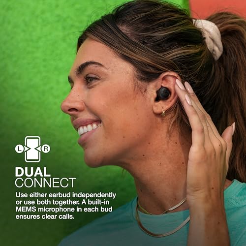 JLab, Go Air Pop, True Wireless Earbuds, Bluetooth 5.1, Dual Connect, IPX4, EQ3 Sound Settings, Black - color: Black