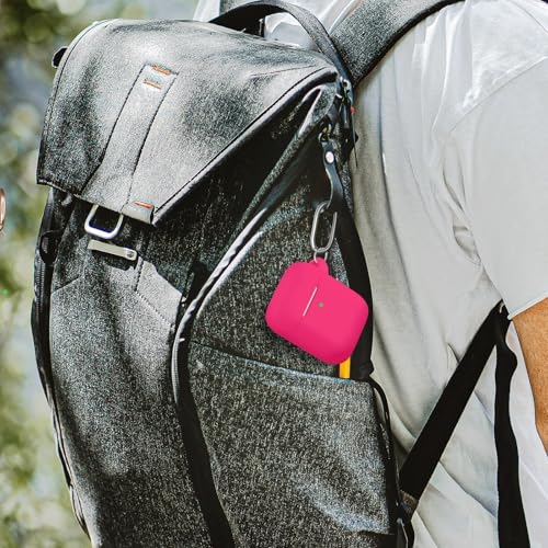 for AirPods 1/2 Case Cover,Come with Cleaner Kit,Soft Skin Silicone Case Cover with Keychain,Full Protective Case for Men and Women,Compatible with AirPods 2nd 1st Generation Case,Rose Pink - color: A6-Rose Pink