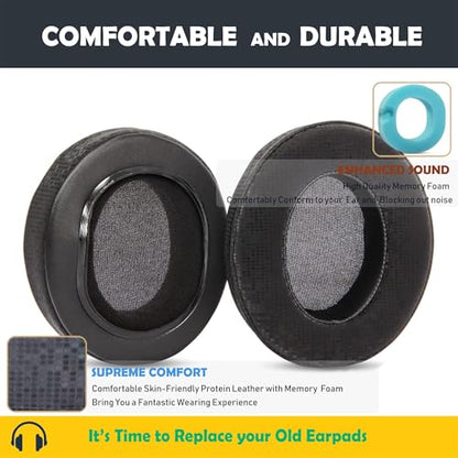 HS45 Stereo Earpads Replacement for Corsair HS35 Stereo/HS45 Stereo Gaming Headsets Ear Cushions with Protein Leather and Memory Foam