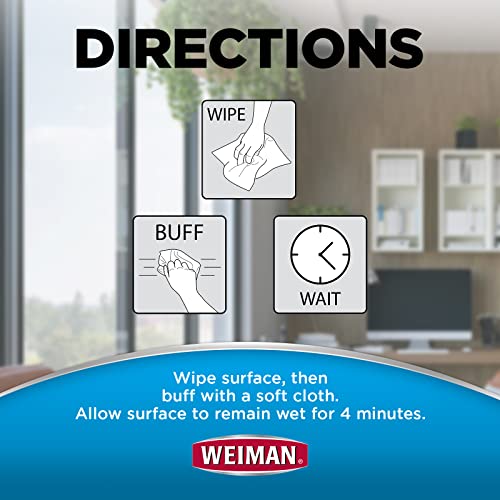 Weiman Electronic Disinfecting Wipes- 2 Pack - Safely Clean Your Laptop, Computer, TV, Screen Equipment-Electronic Cleaner Wipes-15 Count