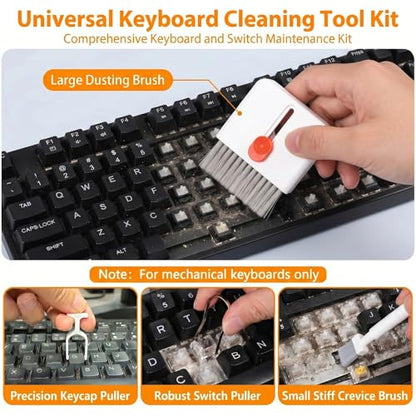 32-in-1 Phone & Airpod Cleaning Kit Charging Port Cleaner & Keycap Puller | Professional Electronics & Keyboard Cleaner by JM.JEEMI, Cleaning Tool Set for Laptop, Earbuds, Camera and PC Monitor, White - size: 32-in-1