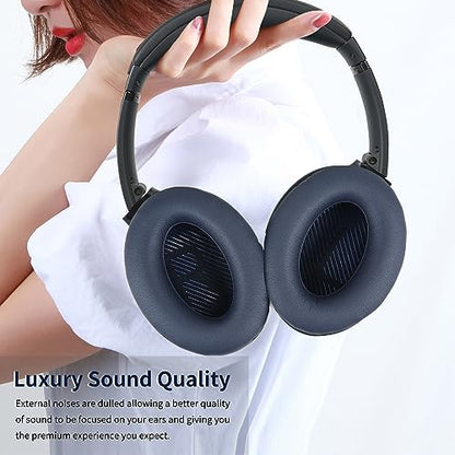 Replacement Ear Pads Cushions for Bose QuietComfort 35 QC35 QC35ii QC45 QC25 QC15 Headphones Noise Isolation Memory Foam Navy Blue - color: QC35 Navy Blue
