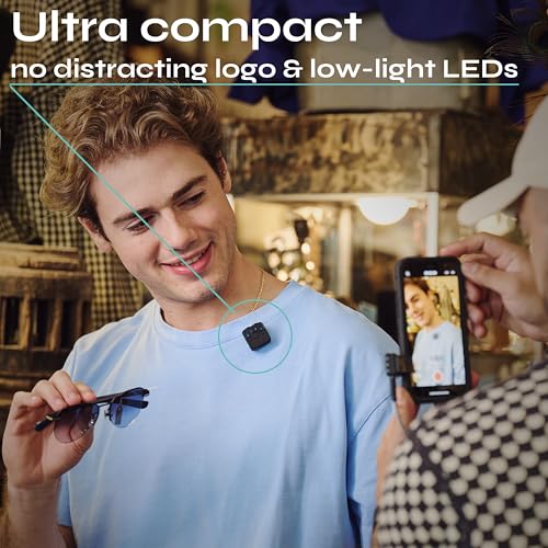 Creatormic Voice-enhancing Mini Wireless Lavalier Microphones for Iphone, Android, Camera - Limiter, Voice Eq, Noise Cancel, Magnetic Mount – 2 Pack Lapel Mics for Youtube, Vlogging, Streaming, Tiktok