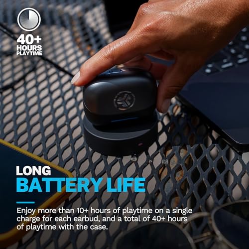 JLab Epic Pods ANC, True Wireless Earbuds, Active Noise Cancelling, Bluetooth, Black