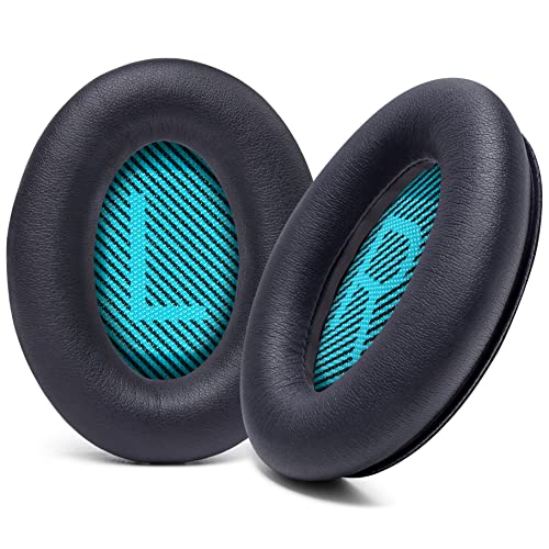 WC Wicked Cushions Upgraded Replacement Ear Pads for Bose Headphones - Compatible with QC15 / QC25 / QC35 & 35 ii / QC2 / AE2 / AE2i / AE2W / Soundlink - Softer Leather, Luxury Memory Foam | Black - color: Black