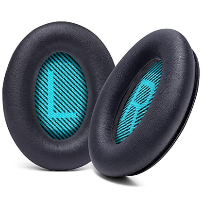 WC Wicked Cushions Upgraded Replacement Ear Pads for Bose Headphones - Compatible with QC15 / QC25 / QC35 & 35 ii / QC2 / AE2 / AE2i / AE2W / Soundlink - Softer Leather, Luxury Memory Foam | Black - color: Black