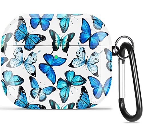 Cute Airpods 5/4 Gen Case Hard Cover Women Girl 2026/2024 - Blue Butterfly - color: Butterfly, size: For Airpods 4