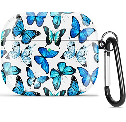 Cute Airpods 5/4 Gen Case Hard Cover Women Girl 2026/2024 - Blue Butterfly - color: Butterfly, size: For Airpods 4