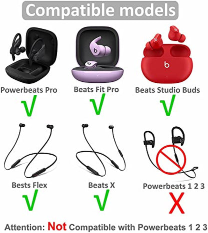 16pcs Navy Ear Tips Ear Buds Ear Gels Replacement for Beat s by dr dre Powerbeats Pro, JNSA Eartips Earbuds Eargels Compatible with Powerbeats Pro/Beat s X, SML and Double Flange, Navy - color: Navy
