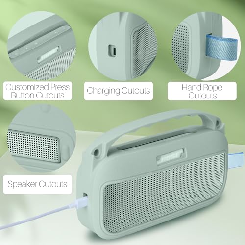 Lebakort 2nd Gen Silicone Cover Compatible with Bose SoundLink Flex 2nd Gen/Bose SoundLink Flex Portable Speaker (Alpine Sage Cover) - color: Alpine Sage Cover