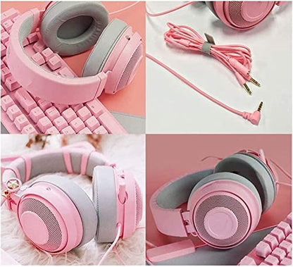 On-Ear Headphones with Microphone, Lightweight Folding Stereo Bass Headphones with No-Tangle Cord(Black) - color: Black