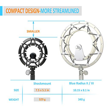 SUNMON Shure MV7 Shock Mount Compatible with Shure MV7 Microphone, MV7 Shock Mount Reduces Vibration Noise Matching Mic Stand Boom Arm by SUNMON - color: Shock Mount