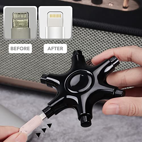 iPhone Cleaning Kit for Charging Port Cleaner,Lightning Charger Connector - color: Black