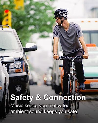 Bone Conduction Headphones, IPX6 Waterproof Open Ear Headphones 14H Playtime Bluetooth 5.3 Wireless Headset Sport with Mic Sweatproof for Running, Cycling