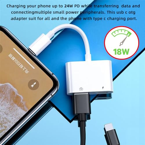 Type C USB-C to Standard Type-A USB3.0 Female with PD Power Charge Adapter Compatible with MacBook Laptop Tablet Phone - style: USB3.0 2-in-1
