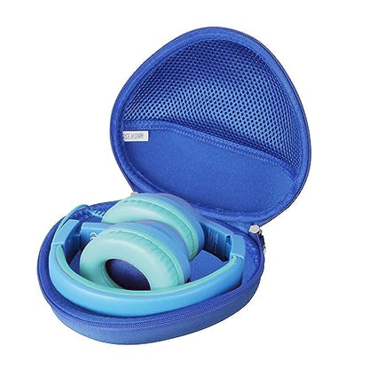 adada Hard Travel Case for iClever HS19 / iClever BTH12 Kids Headphones (Blue) - color: Blue