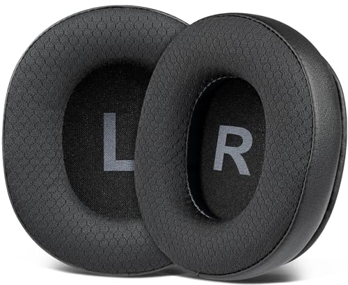 SOULWIT Earpads Replacement for OneOdio A70/A71 Over-Ear Headphones, Ear Pads Cushions with Durable Mesh Fabric, Noise Isolation Foam - A70 MF Black