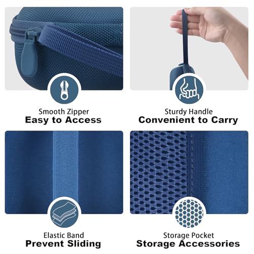 Aenllosi Case for Bose SoundLink Micro 2nd Gen Speaker, Twilight Blue | EVA case construction, Water-resistant design, Dust-resistant design, Protective case only - color: Twilight Blue, style: Hard Case for Bose SoundLink Micro 2nd Gen