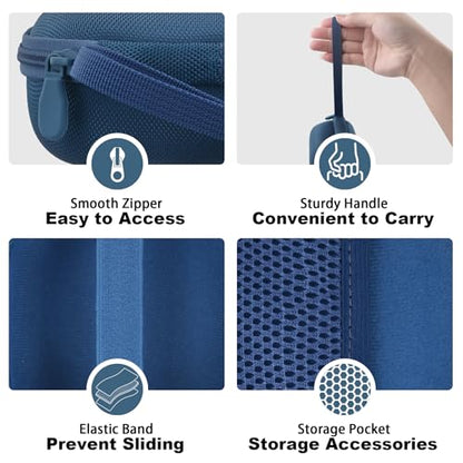 Aenllosi Case for Bose SoundLink Micro 2nd Gen Speaker, Twilight Blue | EVA case construction, Water-resistant design, Dust-resistant design, Protective case only - color: Twilight Blue, style: Hard Case for Bose SoundLink Micro 2nd Gen