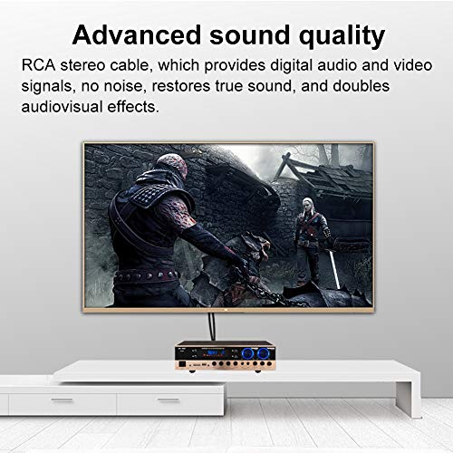 2 x 6.35 mm to 2RCA Cable,Dual 1/4 inch TS Stereo Jack Male to 2 RCA Male Stereo Audio Cable Splitter Adapter (5ft/1.5m, Black) - size: 5ft/1.5m