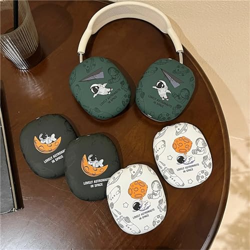 Case Compatible with AirPods Max Headphones, Cute Anime Soft TPU Astronaut Anti-Scratch Protective Ear Cup Covers Headphone Cases for Woman Kids Boy - color: Astronaut 1