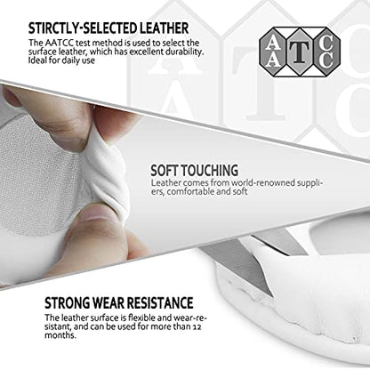 Universal Replacement 75mm Earpads for Sony, ATHAKG, HifiMan, Philips, Fostex, JVC, Pioneer On-Ear Headphones (List Inside) Headphone Earpads Cover White & Grey - color: White & Gray