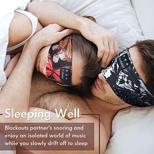LC-dolida Sleep Headphones Bluetooth 5.4, Headband Earphones Wireless, Sleep Mask for Sleeping, Sports, Gifts, Workout, Jogging, Yoga,Insomnia, Air Travel, Meditation - color: Ink Painting